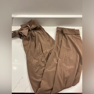 Athleta works pants rustic beige